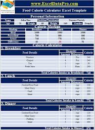 Whether you're eating out or dining in. Download Food Calorie Calculator With Monthly Calorie Log Excel Template Exceldatapro