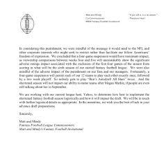 His uncle was the commissioner of his league for more than a decade. Dan Epps On Twitter Awesome Response To The Nfl S New Protest Policy By My Fantasy League S Commissioners Mjblawrence Mindy