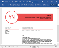 Visited the wc and career center for help. Polished Cover Letter Template For Word