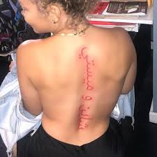 Spine tattoos are just now getting popular. 29 Celebrity Spine Tattoos Steal Her Style