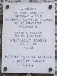 János pilinszky by dávid tóth,. File Pilinszky Janos Emlektablaja Vi Kerulet Hajos Utca 1 Jpg Wikimedia Commons