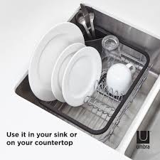 Small dish drainer rack *see offer details. Sinkin Multi Use Dish Rack Shop Kitchen Dish Racks Mats Umbra