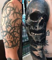 Der schadel als tattoo motiv. Cover Up Tattoo Skull Tattoos Nahe Mainz