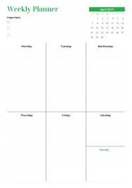 Printable Weekly Planner Templates Download Pdf