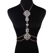 Silver Statement Body Chain Jewelry Body Chain Body Chain Jewelry Body Jewelry