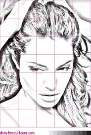 How To Draw Angelina Jolie Draw Famous Faces Celebrity Drawings Drawings Visual Art Lessons