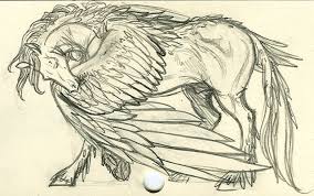 Preening Pegasus Horse Drawings Art Pegasus Drawing