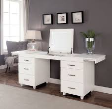 Cm Dk6103 Verviers White Finish Wood Modern Style Make Up Vanity Desk Vanity Desk Bedroom Vanity Furniture Of America