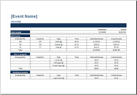 Event Expense Report Template - TM Sheet