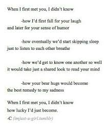 When I First Met You Love Quotes Quotes Words