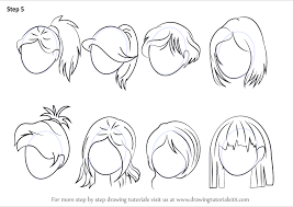 In this post we are going to see how to draw. Learn How To Draw Anime Hair Female Hair Step By Step Drawing Tutorials