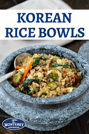 Korean Rice Bowls With Turkey And Mushrooms Stuffed Mushrooms Mushroom Recipes Healthy Korean Rice Bowl