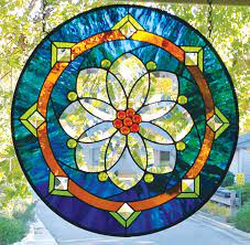 Victorian Flower Bevel Cluster Stained Glass Quilt Stained Glass Window Panel Stained Glass Windows