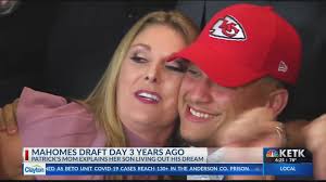 Who knows, maybe if cooper had managed a similar career she'd be tied with brady's mom. Patrick Mahomes Mom Happy Son Is Living Out His Dream Since Drafted 3 Years Ago Ketk Com Fox51 Com
