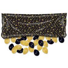 Plastic Balloon Bag W 50 9 Inch Balloons Black Gold Balloon Drop Plastic Balloons Gold Balloons