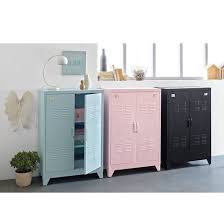 Armoire Basse 2 Portes En Metal Hiba Armoire Armoire 2 Portes Meuble De Separation