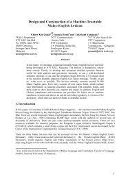 They want a cover letter that is to the point and easy to read. Design And Construction Of A Machine Tractable Malay English