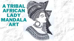 African art at edmonton`s heritage days. A Traditional African Woman Using Mandala Art Pen Drawing How To Draw A Face Lipsitaart Youtube