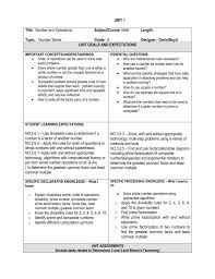 Unit 1 Title Number And Operations Subject Course Math Length