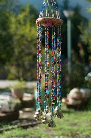 Wind Chime Bead Mobile With Brass Bells Suncatcher Bohemian Decor Hippie Style Decor Garden Bells Outdoor Hanging Decor Suncatcher Windspiele Unkonventionelles Dekor Hippie Stil