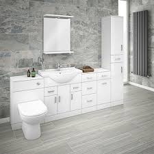 Euro high gloss lacquer bathroom cabinets. Cove 2270mm Bathroom Furniture Pack High Gloss White Depth 330mm Victorian Plumbing Uk