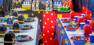 From themed table supplies to essentials in classic red, blue and yellow hues, you'll find what you need at our lowest prices. Superhero Party Ideas Comic Party Ideas At Birthday In A Box