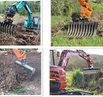 Mini Excavator Attachments Excavator Root Rake - Excavator ...