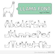 Llama Font Lettering Llama Llama Drama