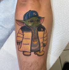 Updated 40 Baby Yoda Tattoos November 2020 Star Wars Travel Tattoos Mandalorian Tattoo