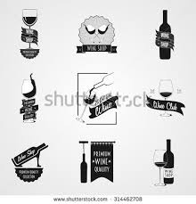 Set Of Wine Logo Or Poster Concepts Wine Logo Concept Poster