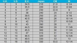 Size Conversion Chart Online Kids Clothes Japan Cm Shoe Size Conversion Chart
