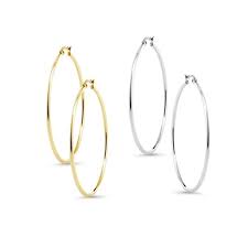 Check spelling or type a new query. Gem Stone King Stunning Stainless Steel Hoop Earrings Two Pair Set In Silver And Gold 50mm Diameter Walmart Com Walmart Com