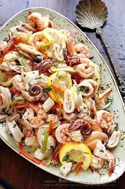 Marinated Seafood Salad Recipe Sea Food Salad Recipes Seafood Dinner Seafood Recipes