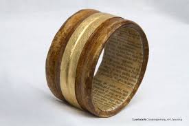 contemporary art jewelry from paper handmade made in italy