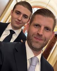 Barron Trump and Eric Trump 🎉 #barronwilliamtrump #barrontrump #erictrump  #trump