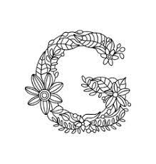 Letter d coloring pages for adults. Adult Coloring Letters Vector Images Over 1 500