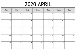 Kalender April 2020 With Holiday Nosuvia Com In 2020 Kalender Zum Ausdrucken Kalender Oktober Kalender