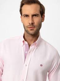 Coupe regular Chemise Dandalo en Bleu Clair, Rose Clair