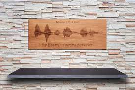 Gifts For Him Gift For Her Valentine S Day Gift Wood Etsy Soundwave Art Wave Art Wood Art