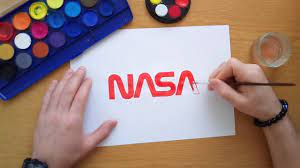 First make four small marks to indicate the circle's height and width. How To Draw The Old Nasa Logo Youtube