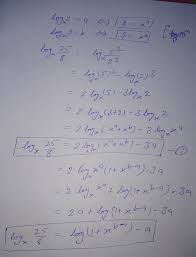 Gampangnya, 3 log 27, adalah 3 di depan log sebagai konstanta, dan 27 adalah hasil pangkat. If Log2 A And Log 3 B Then Express Log 25 8 In Terms Of A And B Quora