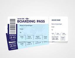 Créer votre faux billet d'avion personnalisé imprimable à offrir. Billet D Avion Modele De Carte D Embarquement De La Compagnie Aerienne Vecteur Premium