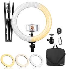 Amazon Com Limostudio Led Ring Light 18 Inch Diameter With Height 71 5 Tripod Stand Phone Holder Mount Adapter Bluetooth Remote Shutter With Strap Agg1451 Camera Photo