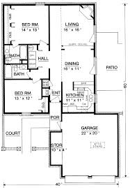 European Style House Plan 2 Beds 2 Baths 1200 Sq Ft Plan 45 550 House Plans Floor Plan Design House Floor Plans