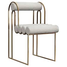 Apollo Dining Chair Dark Brass Frame And Ivory Boucle By Lara Bohinc In Stock Dining Chairs Antique Dining Room Chairs Dining Room Chairs