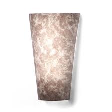 It S Exciting Lighting Vivid Small Grey Marble High Gloss Wall Mounted 5 Led Indoor Outdoor Battery Operated Sconce Iel 2475g The Home Depot