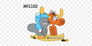 rocky and bullwinkle kiss by