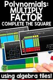 Algebra Tiles Lessons For Polynomials Polynomials Algebra Algebra Resources
