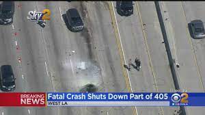 Motorcyclist Killed In Crash On 405 Freeway In West La Youtube