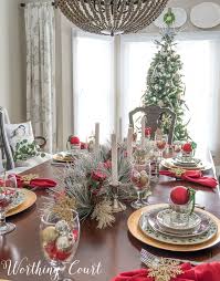 Cozy And Elegant Christmas Dinner Tablescape Worthing Court Christmas Tablescapes Christmas Dinner Table Christmas Dining Table